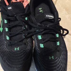 Under Armour Black and Green Athletic Shoes